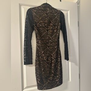 Dress the Population Black Lace Long Sleeve Dress